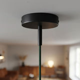 Cylindrisk roset i metal med aflastning på 7 cm — Sort