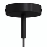 Cylindrisk roset i metal med aflastning på 7 cm — Sort