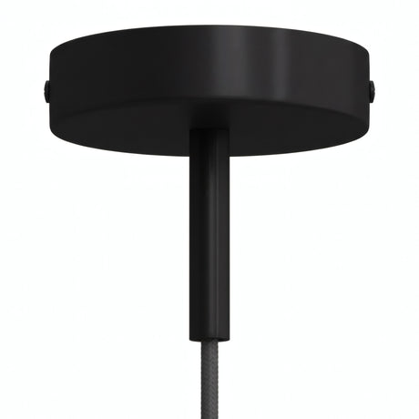 Cylindrisk roset i metal med aflastning på 7 cm — Sort