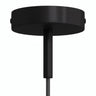 Cylindrisk roset i metal med aflastning på 7 cm — Sort