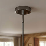 Cylindrisk roset i metal med aflastning på 7 cm — Sort perle
