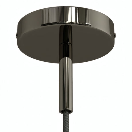 Cylindrisk roset i metal med aflastning på 7 cm — Sort perle