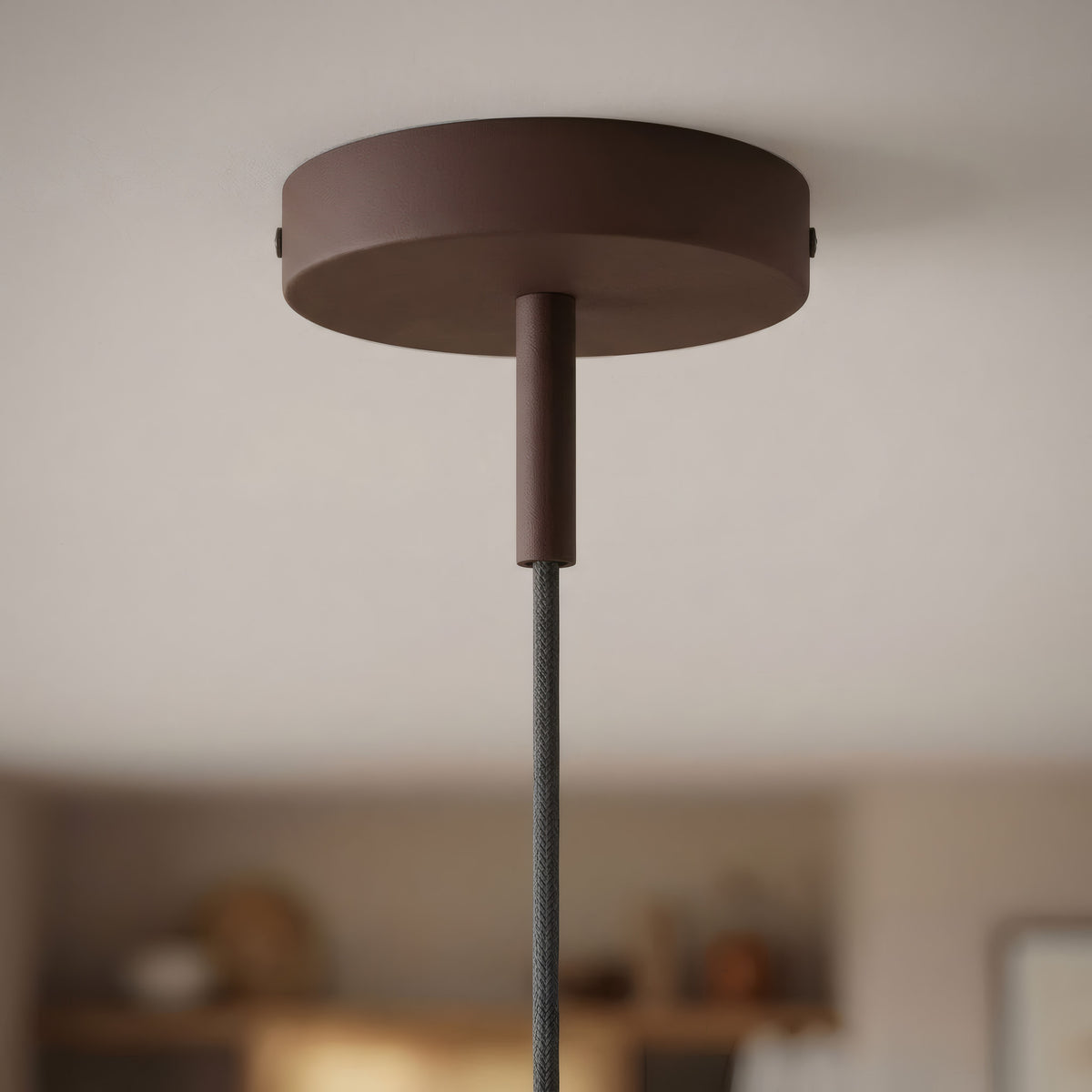 Cylindrisk roset i metal med aflastning på 7 cm — Rust