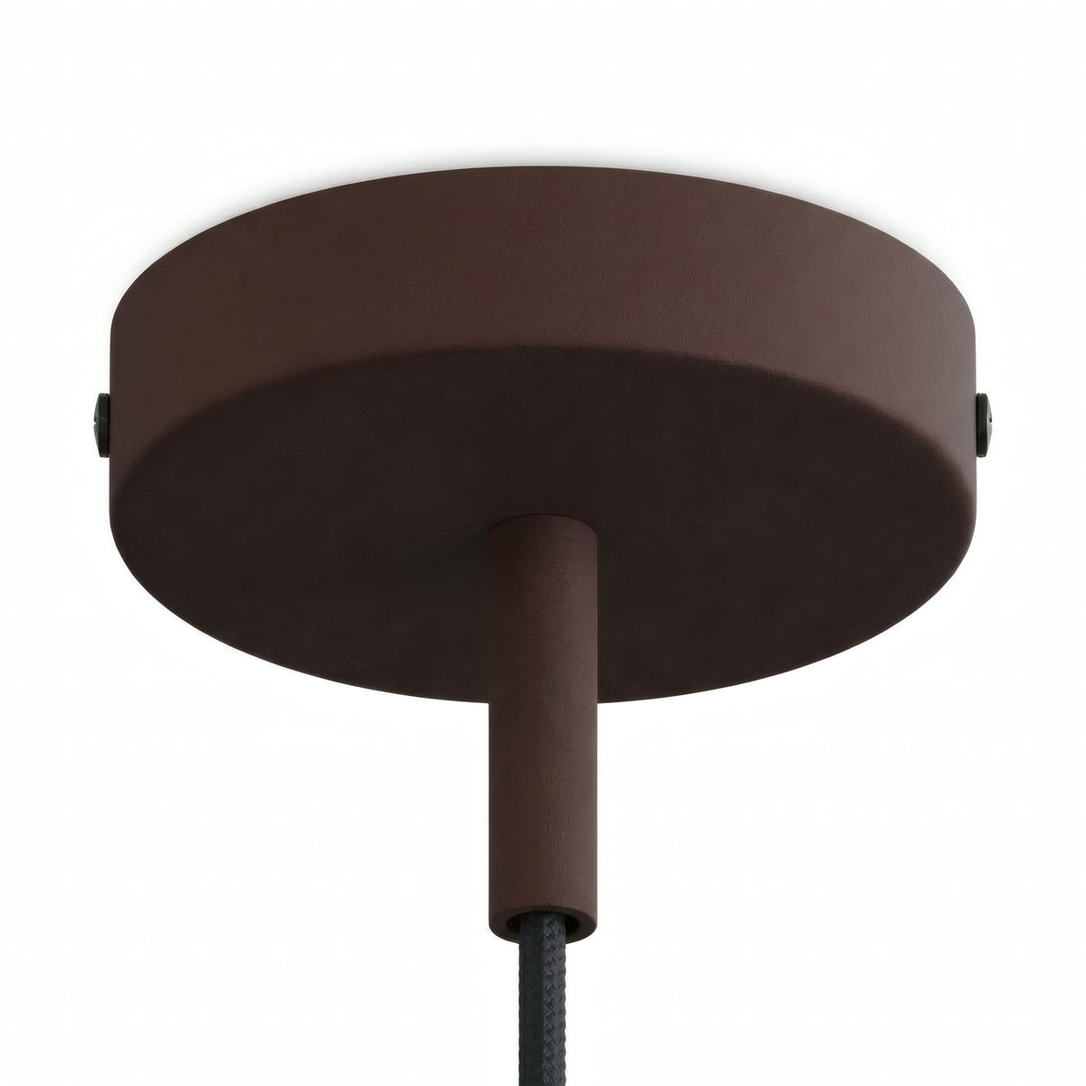 Cylindrisk roset i metal med aflastning på 7 cm — Rust