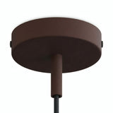 Cylindrisk roset i metal med aflastning på 7 cm — Rust