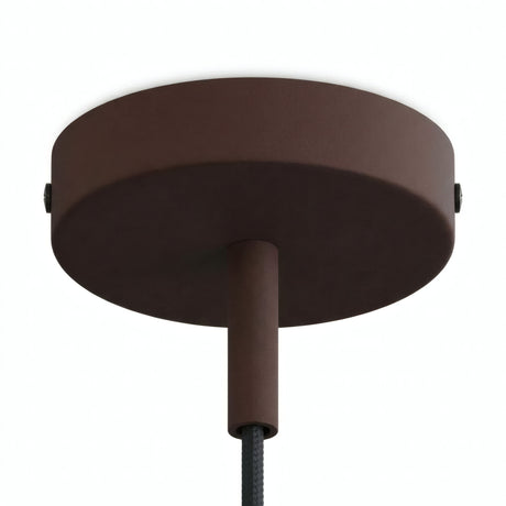 Cylindrisk roset i metal med aflastning på 7 cm — Rust