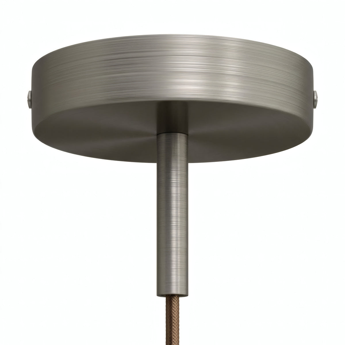 Cylindrisk roset i metal med aflastning på 7 cm — Satineret titan