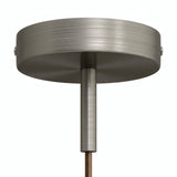 Cylindrisk roset i metal med aflastning på 7 cm — Satineret titan