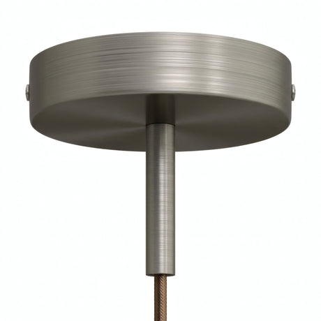 Cylindrisk roset i metal med aflastning på 7 cm — Satineret titan