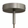 Cylindrisk roset i metal med aflastning på 7 cm — Satineret titan