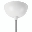 Halvkugleformet roset i metal, Ø 100 mm — Blank hvid