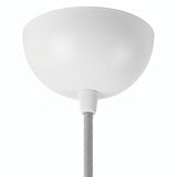 Halvkugleformet roset i metal, Ø 100 mm — Blank hvid
