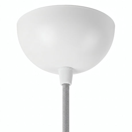 Halvkugleformet roset i metal, Ø 100 mm — Blank hvid