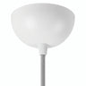 Halvkugleformet roset i metal, Ø 100 mm — Blank hvid