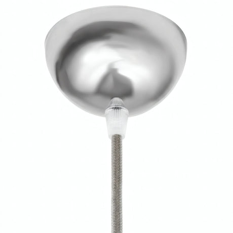 Halvkugleformet roset i metal, Ø 100 mm — Krom