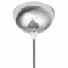 Halvkugleformet roset i metal, Ø 100 mm — Krom