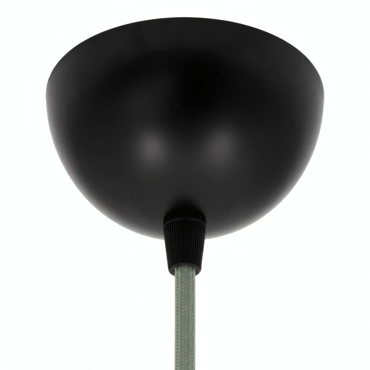 Halvkugleformet roset i metal, Ø 100 mm — Sort