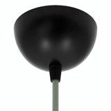 Halvkugleformet roset i metal, Ø 100 mm — Sort