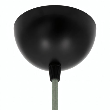 Halvkugleformet roset i metal, Ø 100 mm — Sort