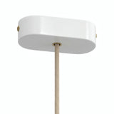 Oval roset i træ, 120 × 51 mm — Hvid
