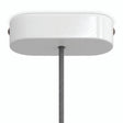 Oval roset i træ, 120 × 51 mm — Hvid