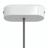 Oval roset i træ, 120 × 51 mm — Hvid