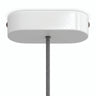 Oval roset i træ, 120 × 51 mm — Hvid