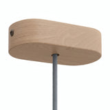 Oval roset i træ, 120 × 51 mm — Natur