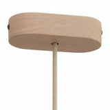 Oval roset i træ, 120 × 51 mm — Natur