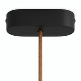 Oval roset i træ, 120 × 51 mm — Sort