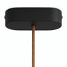 Oval roset i træ, 120 × 51 mm — Sort