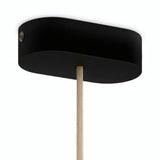 Oval roset i træ, 120 × 51 mm — Sort