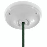 Roset i porcelæn med monteringssæt, Ø 105 mm — Hvid