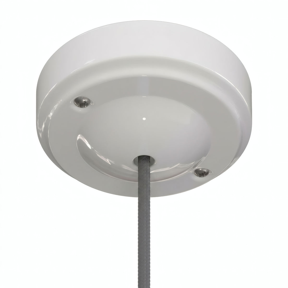 Minimalistisk roset i porcelæn, Ø 100 mm — Hvid