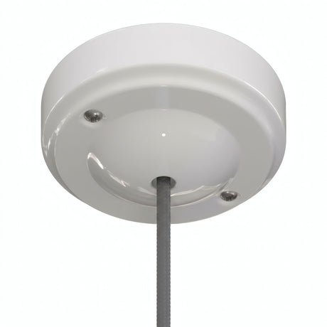 Minimalistisk roset i porcelæn, Ø 100 mm — Hvid
