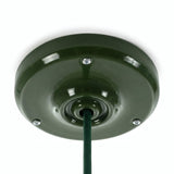 Roset i porcelæn med monteringssæt, Ø 105 mm — Grøn
