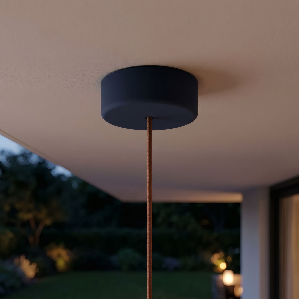 Roset i silikone til udendørs brug IP65, Ø 125 mm — Grafit