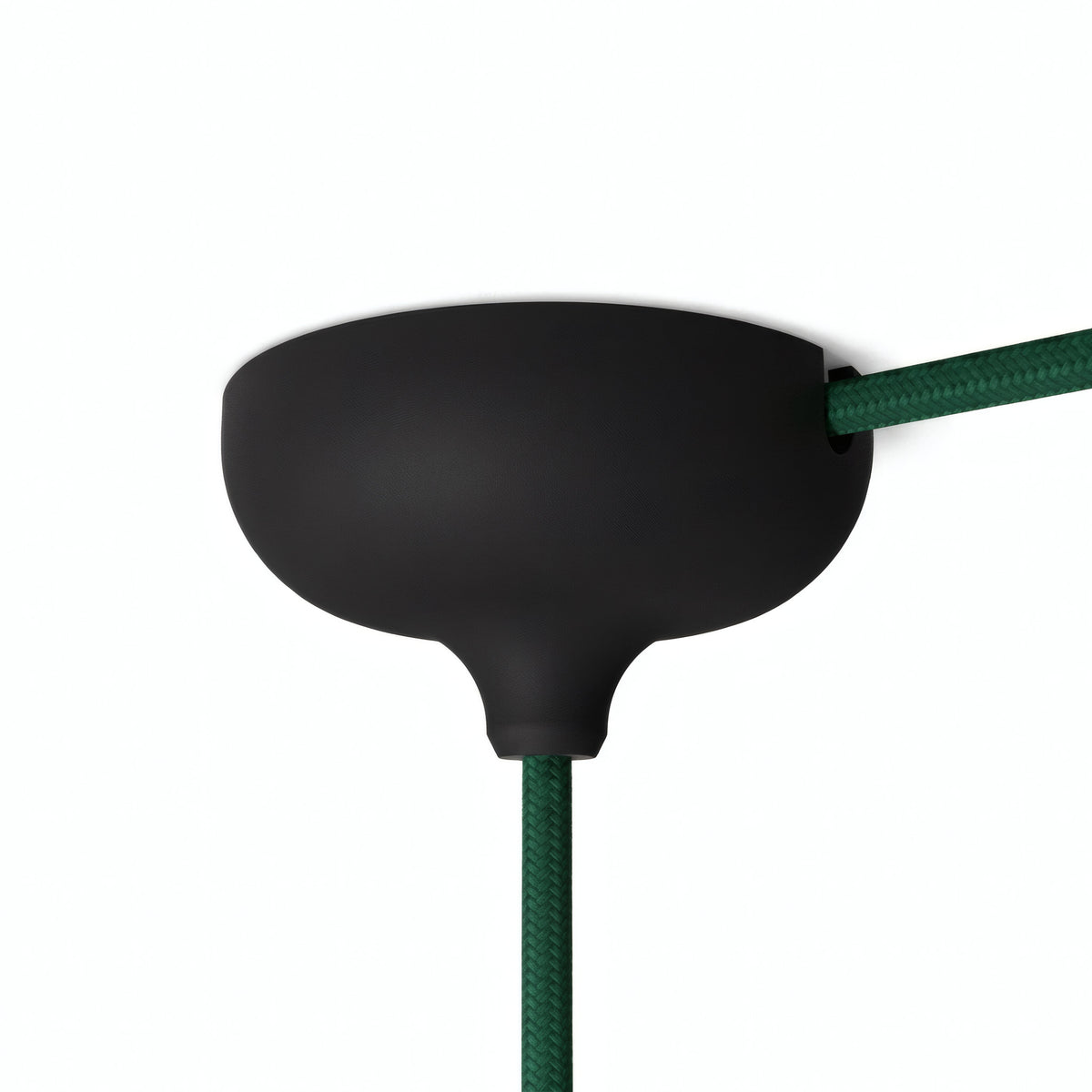 Silikoneroset Ø 88 mm, centralt hul og sideudgang — Sort
