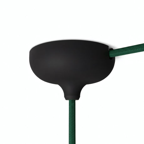 Silikoneroset Ø 88 mm, centralt hul og sideudgang — Sort