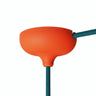 Silikoneroset Ø 88 mm, centralt hul og sideudgang — Orange