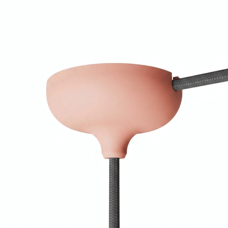 Silikoneroset Ø 88 mm, centralt hul og sideudgang — Laks