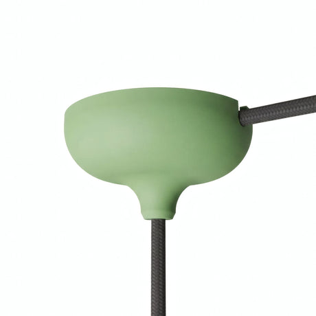 Silikoneroset Ø 88 mm, centralt hul og sideudgang — Enggrøn