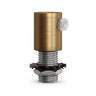 Cylindrisk aflastning i metal M10x1, møtrik og spændskive — Satineret bronze