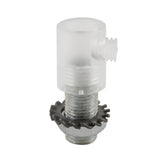 Cylindrisk aflastning i plast, gevindrør M10x1 — Transparent