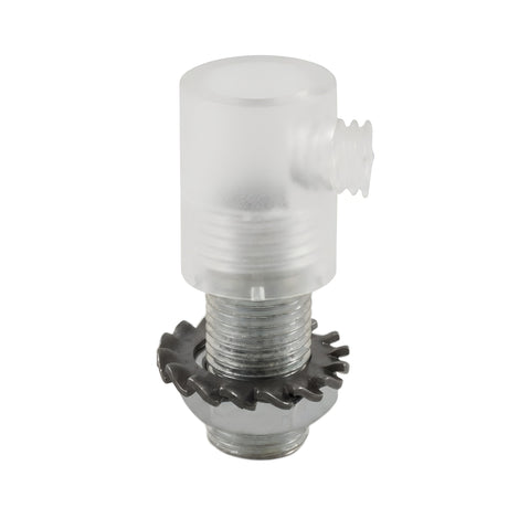 Cylindrisk aflastning i plast, gevindrør M10x1 — Transparent