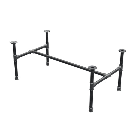 Industrielt sofabordsstel i støbejern, H-form, 101 × 55 cm, højde 42 cm, trekvartsvisning
