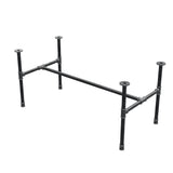 Industrielt sofabordsstel i støbejern, H-form, 111 × 55 cm, højde 52 cm, trekvartsvisning