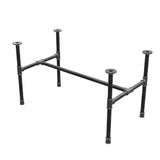 Industrielt sofabordsstel i støbejern, H-form, 91 × 51 cm, højde 52 cm, trekvartsvisning