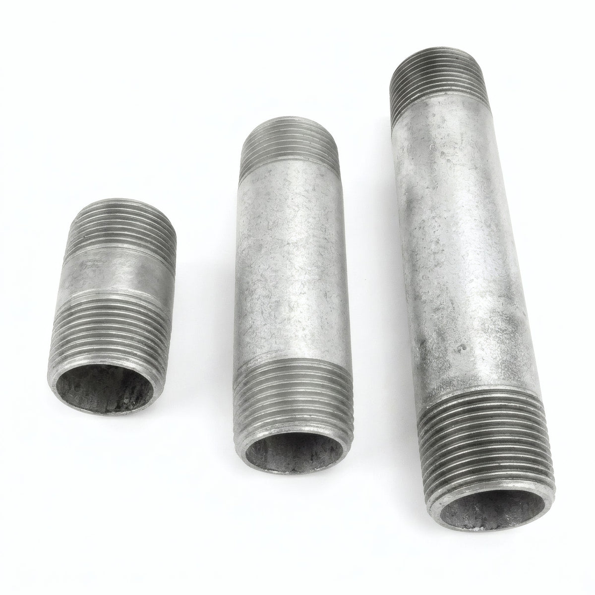 Tube 1'' - 26x34mm acier galvanisé - fileté - photo produit fond blanc 3