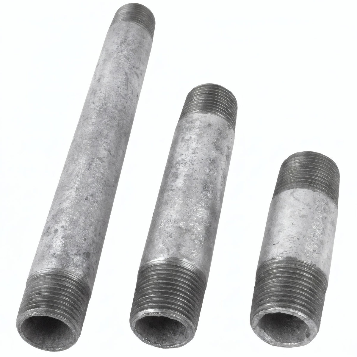 Tube 3/8'' - 12x17mm acier galvanisé - fileté - photo produit fond blanc 1